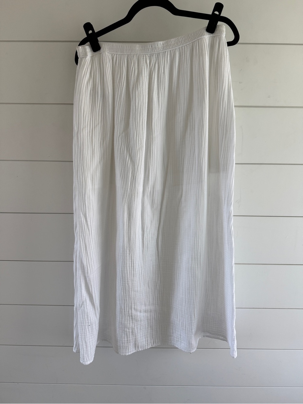 J. Crew White Textured Maxi Skirt